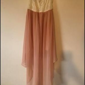 Sleeveless high low summer dress